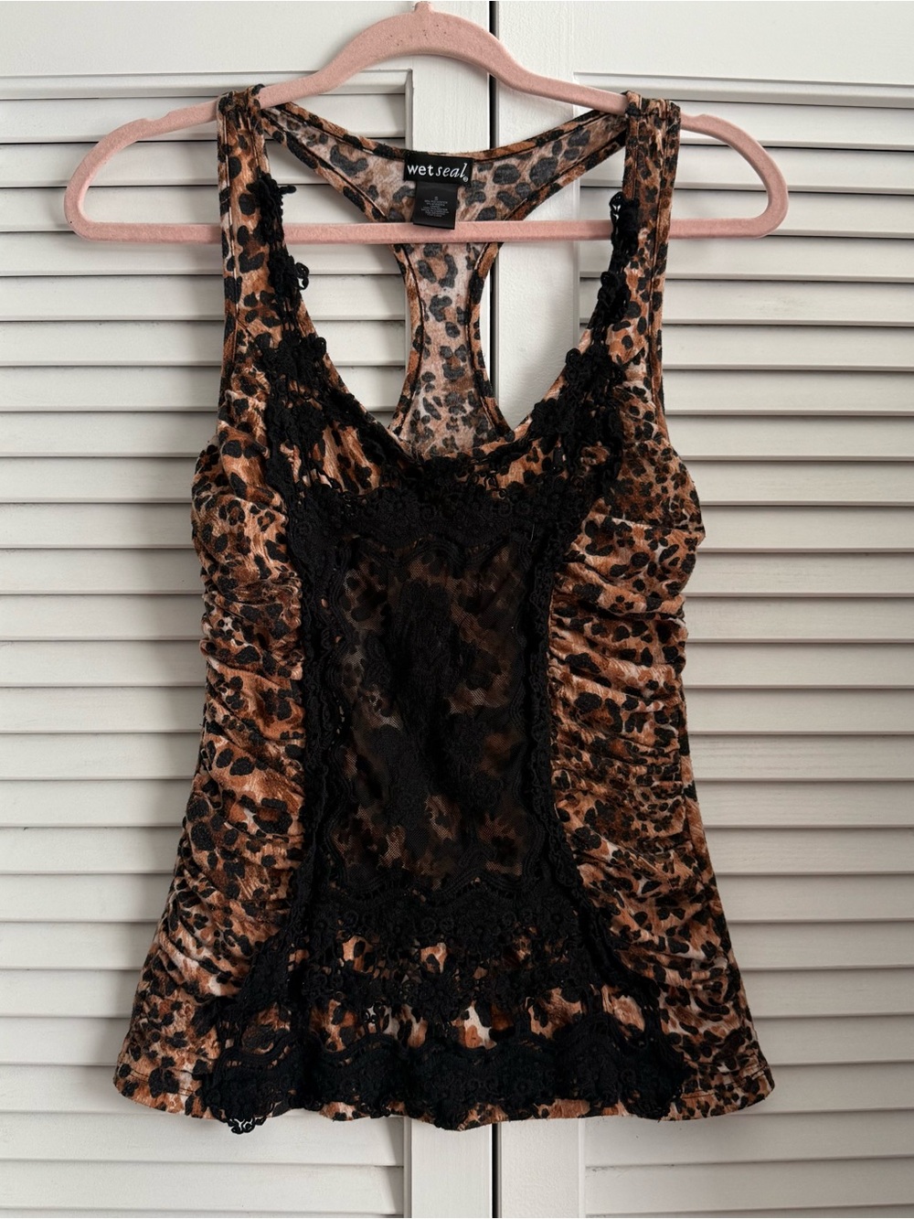 Wet Seal Leopard Print Lace Tank